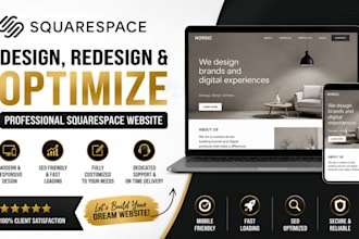 design, redesign, and optimize a professional squarespace website