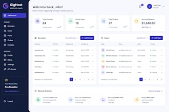 set up a reseller panel with branding, domains, and user management
