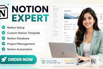 create a custom notion template, dashboard and workspace notion