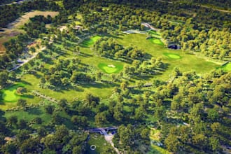 design 3d golf course terrain, 3d disc golf course, golf course landscape,