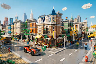 design custom 3d lego models, minifigures, vehicles, game characters, and houses