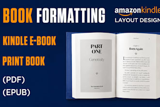 do book formatting, book layout design, kindle ebook format