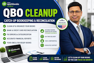 do quick books online bookkeeping cleanup and monthly reconciliation