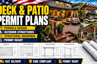 provide deck patio pergola and outdoor structure permit plans