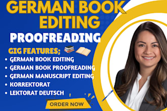 professionally proofread and edit your german book for native fluency