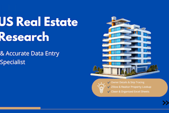 do US real estate property research and data entry