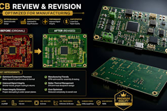 do your pcb review and revision and optimize it for manufacturing