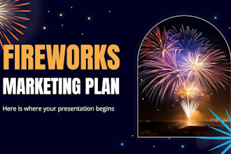 design seasonal fireworks retail pitch deck and summer celebration pitch deck