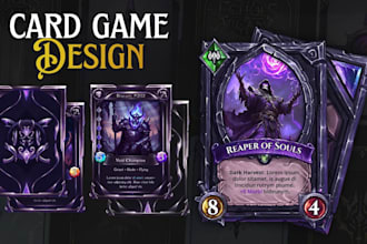 custom tcg card game design tabletop games card frame, board game art, rule book