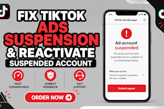 resolve tiktok ads suspension issues reactivate tiktok account