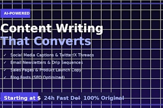 write ai powered social media content email newsletters and launch copy