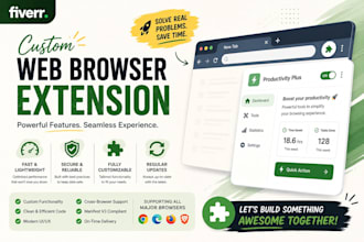 develop a custom chrome extension, browser extension, or automation tool