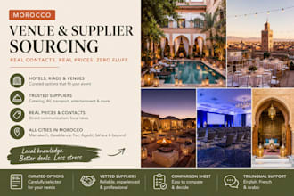 source venues, hotels, and suppliers for your event in morocco