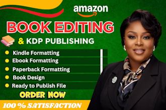 amazon KDP book editing and formatting, paperback formatting book proofreading