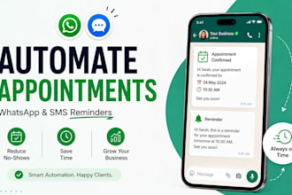 setup whatsapp and SMS appointment automation for your business