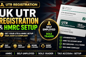 register utr, self employed, hmrc, sole trader and tax account setup