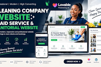 design cleaning company website,maid service website, janitorial website