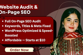 do website audit and on page optimization for wordpress