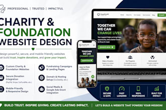 build elite website for your charity foundation, grant or private foundation