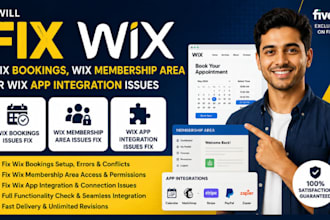 fix wix bookings, membership area or wix app integration issues