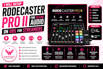 setup rodecaster pro ii for clean audio on obs for streamers