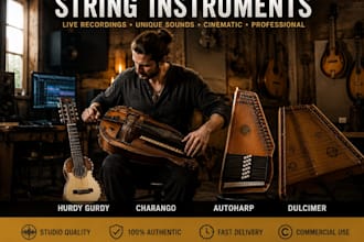 record authentic folk string instruments hurdy gurdy charango autoharp dulcimer