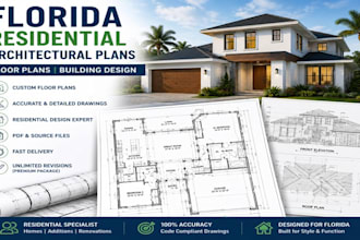 prepare florida residential architectural plans floor plans and building design