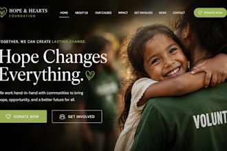 design squarespace nonprofit charity website with donation form