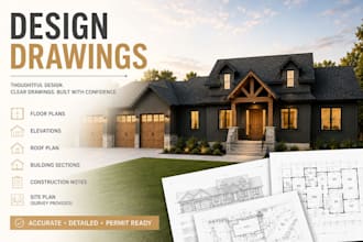 draft architecture plans in autocad or revit