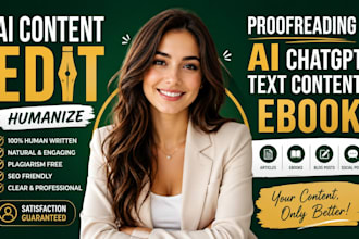 rewrite ai content edit humanize proofreading ai chatgpt text content ebook post