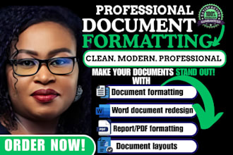 business microsoft word document formatting, format pdfs ,branded layout