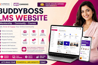 build wordpress lms website with learndash, buddyboss tutor lms pro, masterstudy