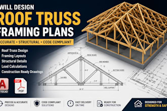 design roof truss framing plans, structural details and calculations
