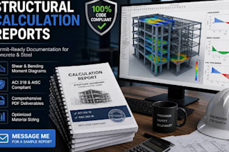 do structural design and calculation reports for reinforced concrete and steel