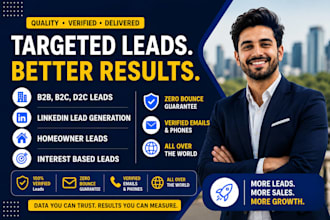 targeted b2b lead generation, business leads,d2c and email list building sales