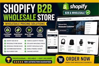 setup shopify b2b wholesale pricing customer portal and wholesale store for b2b