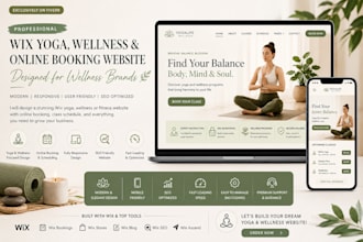 design wix yoga website wellness website online booking website