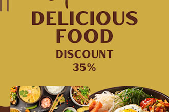 design attractive food posters, flyers and restaurant ads