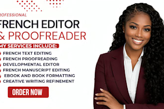 french editing, french proofreading, format french text, developmental editor
