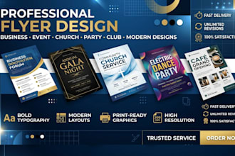 design flyer, party club birthday event church business wedding cleaner flyer