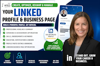 create, optimize, revamp and manage your linkedin profile