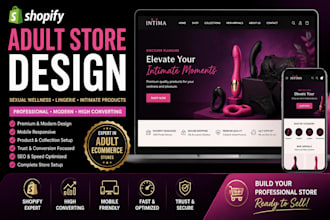 design a premium shopify adult store lingerie store and sexual wellness website
