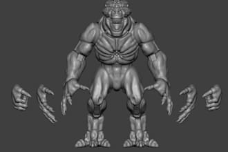 sculpt high quality 3d model character and edit fix and modify files for 3dprint