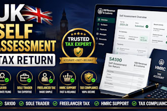 prepare UK self assessment tax return, sa100, freelancer, sole trader support