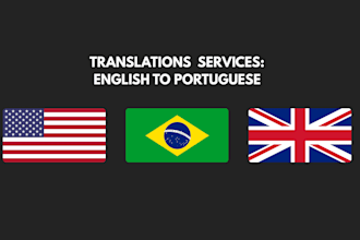 provide professional portuguese to english translation