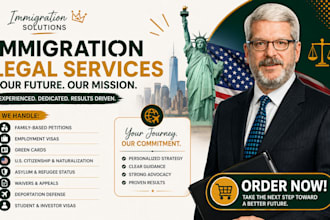 be your immigration lawyer for asylum, vawa, us visa, waivers, and green cards