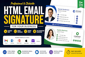 email signature, outlook signature, HTML email signature and business signature