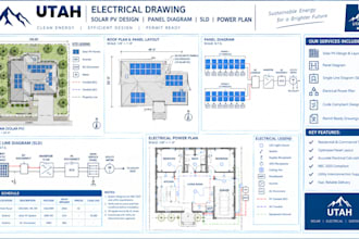 prepare utah electrical drawing solar pv design panel diagram sld power plan