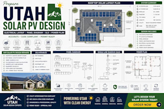 prepare utah solar pv design electrical layout panel diagram sld power plan