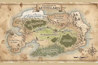design map illustration, rpg world map, dnd map, city map, game map, battle map